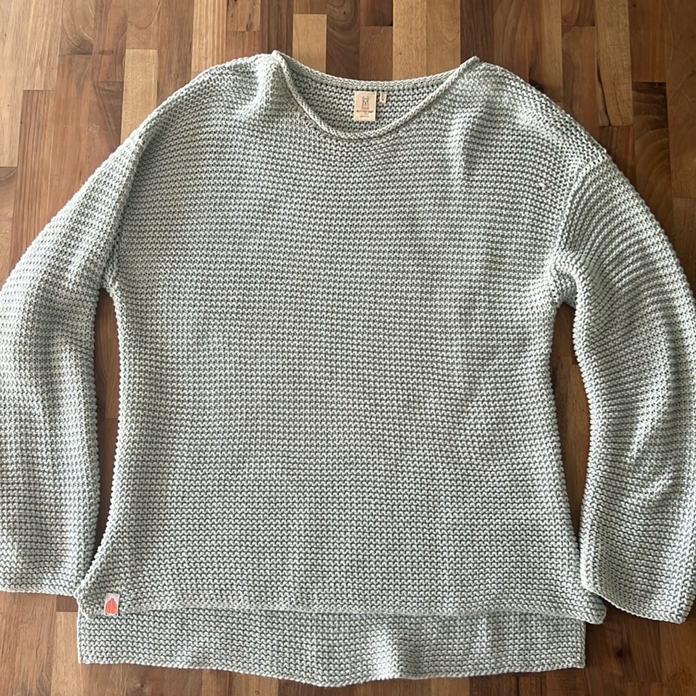 Shit That I Knit STIK Scotia Sweater, M, Light Blue